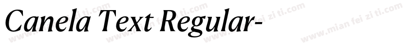 Canela Text Regular字体转换